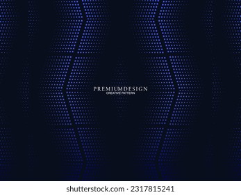 Premium-Hintergrund-Design mit dunkelblauem Luxusmotiv. Horizontale Vektorvorlage für digitale Lux-Business-Banner, zeitgenössische formale Einladungen, Luxusgutscheine, Geschenkgutscheine, etc.