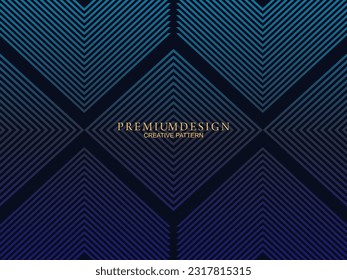 Diseño de fondo de primera calidad con motivos de lujo azul oscuro. Plantilla horizontal vectorial, para banners digitales lux business, invitaciones formales contemporáneas, vales de lujo, certificados de regalo, etc.