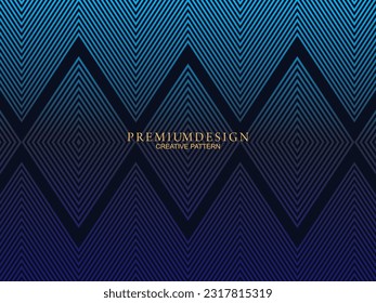 Diseño de fondo de primera calidad con motivos de lujo azul oscuro. Plantilla horizontal vectorial, para banners digitales lux business, invitaciones formales contemporáneas, vales de lujo, certificados de regalo, etc.