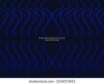 Premium background design with dark blue luxury motif. Vector horizontal template, for digital lux business banners, contemporary formal invitations, luxury vouchers, gift certificates, etc.