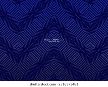 Diseño de fondo de primera calidad con motivos de lujo azul oscuro. Plantilla horizontal vectorial, para banners digitales lux business, invitaciones formales contemporáneas, vales de lujo, certificados de regalo, etc.