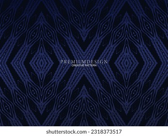 Premium background design with dark blue luxury motif. Vector horizontal template, for digital lux business banners, contemporary formal invitations, luxury vouchers, gift certificates, etc.