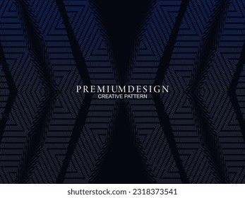 Premium background design with dark blue luxury motif. Vector horizontal template, for digital lux business banners, contemporary formal invitations, luxury vouchers, gift certificates, etc.