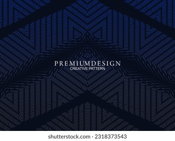 Premium background design with dark blue luxury motif. Vector horizontal template, for digital lux business banners, contemporary formal invitations, luxury vouchers, gift certificates, etc.