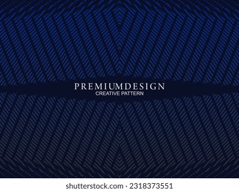 Premium background design with dark blue luxury motif. Vector horizontal template, for digital lux business banners, contemporary formal invitations, luxury vouchers, gift certificates, etc.