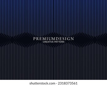 Premium background design with dark blue luxury motif. Vector horizontal template, for digital lux business banners, contemporary formal invitations, luxury vouchers, gift certificates, etc.