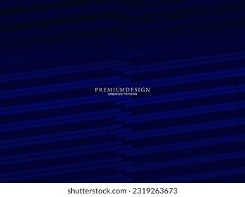 Premium-Hintergrund-Design mit dunkelblauem, geometrischem Motiv. Exklusives Bildschirmhintergrund-Design für Poster, Flyer, Präsentationen, Websites usw.
