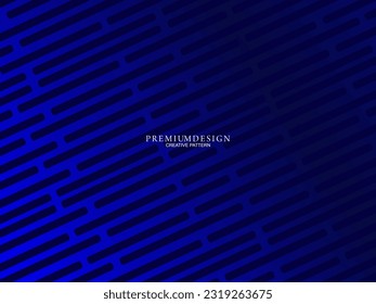Premium-Hintergrund-Design mit dunkelblauem, geometrischem Motiv. Exklusives Bildschirmhintergrund-Design für Poster, Flyer, Präsentationen, Websites usw.