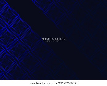 Premium background design with dark blue luxury geometric elements motif. Exclusive wallpaper design for posters, flyers, presentations, websites, etc.