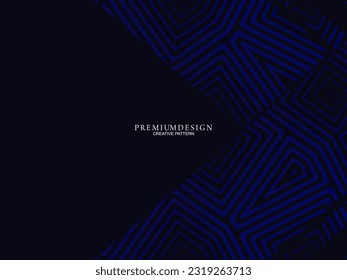 Diseño de fondo de primera calidad con motivos geométricos de lujo azul oscuro. Diseño exclusivo de fondo de pantalla para carteles, folletos, presentaciones, sitios web, etc.