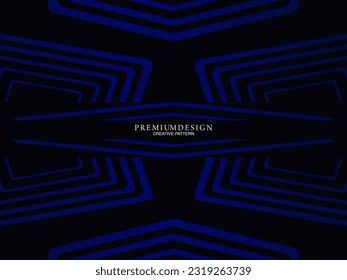 Diseño de fondo de primera calidad con motivos geométricos de lujo azul oscuro. Diseño exclusivo de fondo de pantalla para carteles, folletos, presentaciones, sitios web, etc.