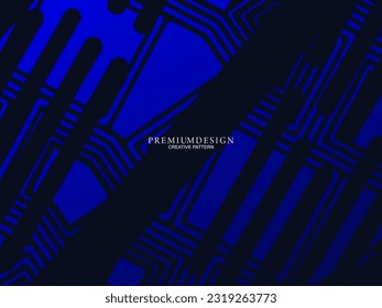 Diseño de fondo de primera calidad con motivos geométricos de lujo azul oscuro. Diseño exclusivo de fondo de pantalla para carteles, folletos, presentaciones, sitios web, etc.