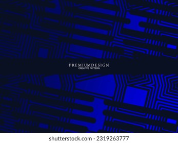 Diseño de fondo de primera calidad con motivos geométricos de lujo azul oscuro. Diseño exclusivo de fondo de pantalla para carteles, folletos, presentaciones, sitios web, etc.