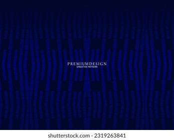 Premium background design with dark blue luxury geometric elements motif. Exclusive wallpaper design for posters, flyers, presentations, websites, etc.