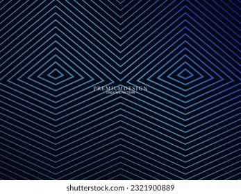 Premium-Hintergrund-Design mit dunkelblauem, geometrischem Motiv. Exklusives Bildschirmhintergrund-Design für Poster, Flyer, Präsentationen, Websites usw.