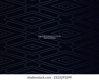 Diseño de fondo de primera calidad con motivos de lujo azul oscuro. Plantilla horizontal vectorial, para banners digitales lux business, invitaciones formales contemporáneas, vales de lujo, certificados de regalo, etc.