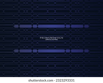 Premium-Hintergrund-Design mit dunkelblauem Luxusmotiv. Horizontale Vektorvorlage für digitale Lux-Business-Banner, zeitgenössische formale Einladungen, Luxusgutscheine, Geschenkgutscheine, etc.