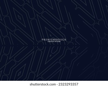 Premium background design with dark blue luxury motif. Vector horizontal template, for digital lux business banners, contemporary formal invitations, luxury vouchers, gift certificates, etc.