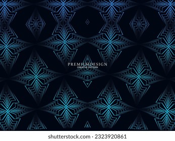 Diseño de fondo de primera calidad con motivos de lujo azul oscuro. Plantilla horizontal vectorial, para banners digitales lux business, invitaciones formales contemporáneas, vales de lujo, certificados de regalo, etc.