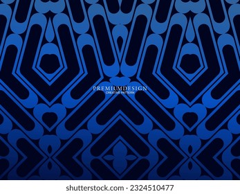Premium-Hintergrund-Design mit dunkelblauem Luxusmotiv. Horizontale Vektorvorlage für digitale Lux-Business-Banner, zeitgenössische formale Einladungen, Luxusgutscheine, Geschenkgutscheine, etc.