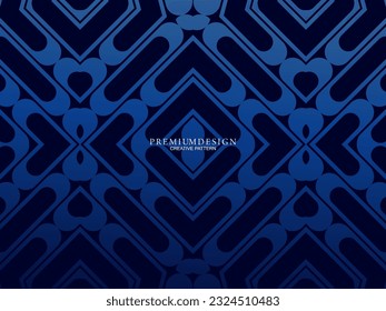 Diseño de fondo de primera calidad con motivos de lujo azul oscuro. Plantilla horizontal vectorial, para banners digitales lux business, invitaciones formales contemporáneas, vales de lujo, certificados de regalo, etc.