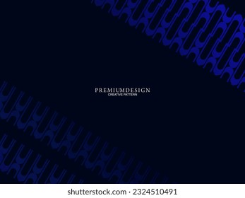Premium background design with dark blue luxury motif. Vector horizontal template, for digital lux business banners, contemporary formal invitations, luxury vouchers, gift certificates, etc.