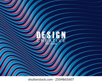 Diseño de fondo de Premium con motivo ondulado azul oscuro. Plantilla Horizontal de Vector, para el Anuncio de negocios de lujo digital, invitación formal contemporánea, cupón de lujo, certificado de regalo, etc.