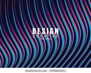 Premium background design with dark blue waving motif. Vector horizontal template, for digital luxury business banner, contemporary formal invitation, luxury voucher, gift certificate, etc.
