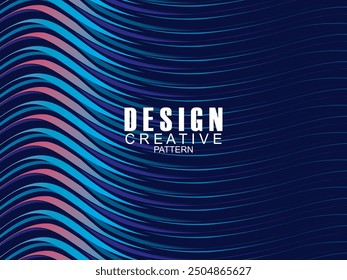 Diseño de fondo de Premium con motivo ondulado azul oscuro. Plantilla Horizontal de Vector, para el Anuncio de negocios de lujo digital, invitación formal contemporánea, cupón de lujo, certificado de regalo, etc.