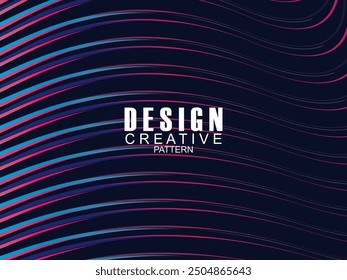 Diseño de fondo de Premium con motivo ondulado azul oscuro. Plantilla Horizontal de Vector, para el Anuncio de negocios de lujo digital, invitación formal contemporánea, cupón de lujo, certificado de regalo, etc.