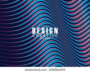 Premium background design with dark blue waving motif. Vector horizontal template, for digital luxury business banner, contemporary formal invitation, luxury voucher, gift certificate, etc.