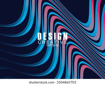 Premium background design with dark blue waving motif. Vector horizontal template, for digital luxury business banner, contemporary formal invitation, luxury voucher, gift certificate, etc.