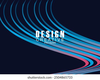 Premium background design with dark blue waving motif. Vector horizontal template, for digital luxury business banner, contemporary formal invitation, luxury voucher, gift certificate, etc.
