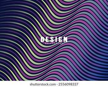 Premium background design with dark blue waving motif. Vector horizontal template, for digital luxury business banner, contemporary formal invitation, luxury voucher, gift certificate, etc.