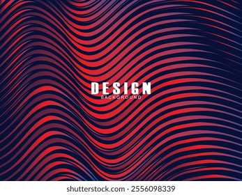 Premium background design with dark blue waving motif. Vector horizontal template, for digital luxury business banner, contemporary formal invitation, luxury voucher, gift certificate, etc.