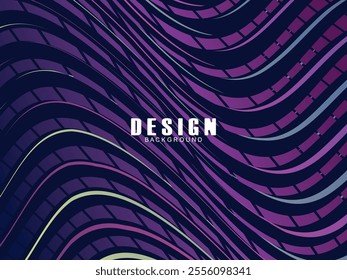 Premium background design with dark blue waving motif. Vector horizontal template, for digital luxury business banner, contemporary formal invitation, luxury voucher, gift certificate, etc.