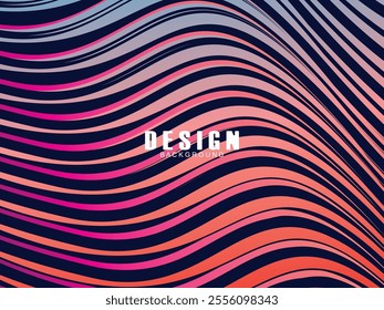 Premium background design with dark blue waving motif. Vector horizontal template, for digital luxury business banner, contemporary formal invitation, luxury voucher, gift certificate, etc.