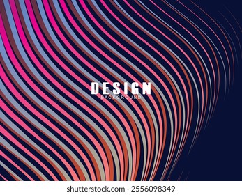 Premium background design with dark blue waving motif. Vector horizontal template, for digital luxury business banner, contemporary formal invitation, luxury voucher, gift certificate, etc.