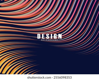 Premium background design with dark blue waving motif. Vector horizontal template, for digital luxury business banner, contemporary formal invitation, luxury voucher, gift certificate, etc.