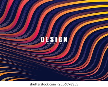 Premium background design with dark blue waving motif. Vector horizontal template, for digital luxury business banner, contemporary formal invitation, luxury voucher, gift certificate, etc.