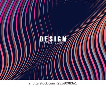 Premium background design with dark blue waving motif. Vector horizontal template, for digital luxury business banner, contemporary formal invitation, luxury voucher, gift certificate, etc.