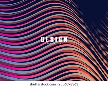 Premium background design with dark blue waving motif. Vector horizontal template, for digital luxury business banner, contemporary formal invitation, luxury voucher, gift certificate, etc.