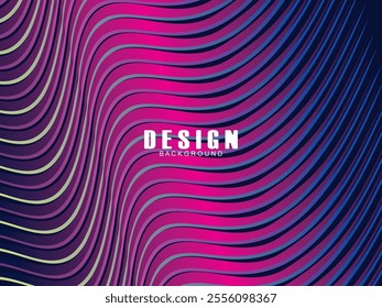 Premium background design with dark blue waving motif. Vector horizontal template, for digital luxury business banner, contemporary formal invitation, luxury voucher, gift certificate, etc.