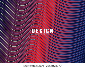 Premium background design with dark blue waving motif. Vector horizontal template, for digital luxury business banner, contemporary formal invitation, luxury voucher, gift certificate, etc.