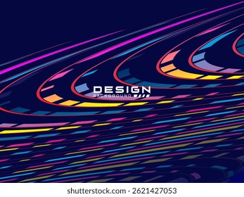 Diseño de fondo de Premium con motivo ondulado azul oscuro. Plantilla Horizontal de Vector, para el Anuncio de negocios de lujo digital, invitación formal contemporánea, cupón de lujo, certificado de regalo, etc. 
