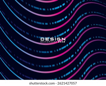 Premium background design with dark blue waving motif. Vector horizontal template, for digital luxury business banner, contemporary formal invitation, luxury voucher, gift certificate, etc. 
