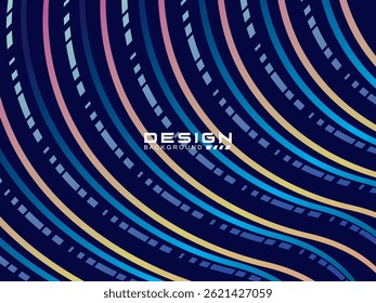 Diseño de fondo de Premium con motivo ondulado azul oscuro. Plantilla Horizontal de Vector, para el Anuncio de negocios de lujo digital, invitación formal contemporánea, cupón de lujo, certificado de regalo, etc. 
