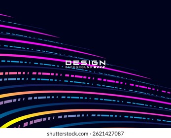 Premium background design with dark blue waving motif. Vector horizontal template, for digital luxury business banner, contemporary formal invitation, luxury voucher, gift certificate, etc. 