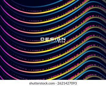 Diseño de fondo de Premium con motivo ondulado azul oscuro. Plantilla Horizontal de Vector, para el Anuncio de negocios de lujo digital, invitación formal contemporánea, cupón de lujo, certificado de regalo, etc. 