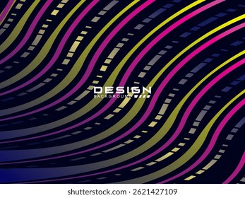 Premium background design with dark blue waving motif. Vector horizontal template, for digital luxury business banner, contemporary formal invitation, luxury voucher, gift certificate, etc. 